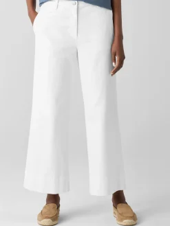 Garment-Dyed Organic Cotton Denim Wide-Leg Jean