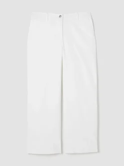 Garment-Dyed Organic Cotton Denim Wide-Leg Jean