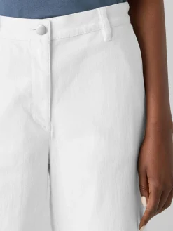 Garment-Dyed Organic Cotton Denim Wide-Leg Jean