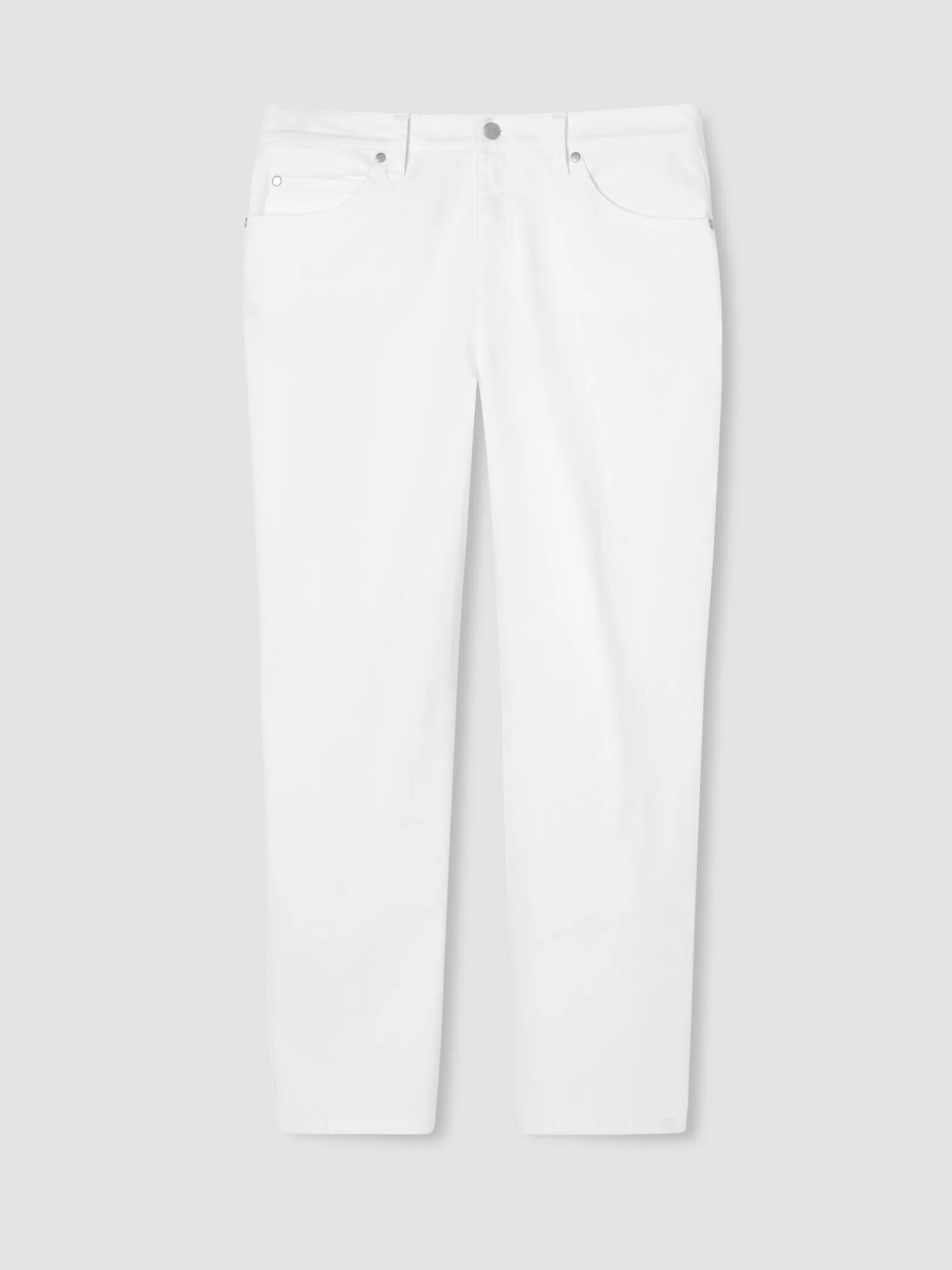 Garment-Dyed Organic Cotton Denim Cropped Jean