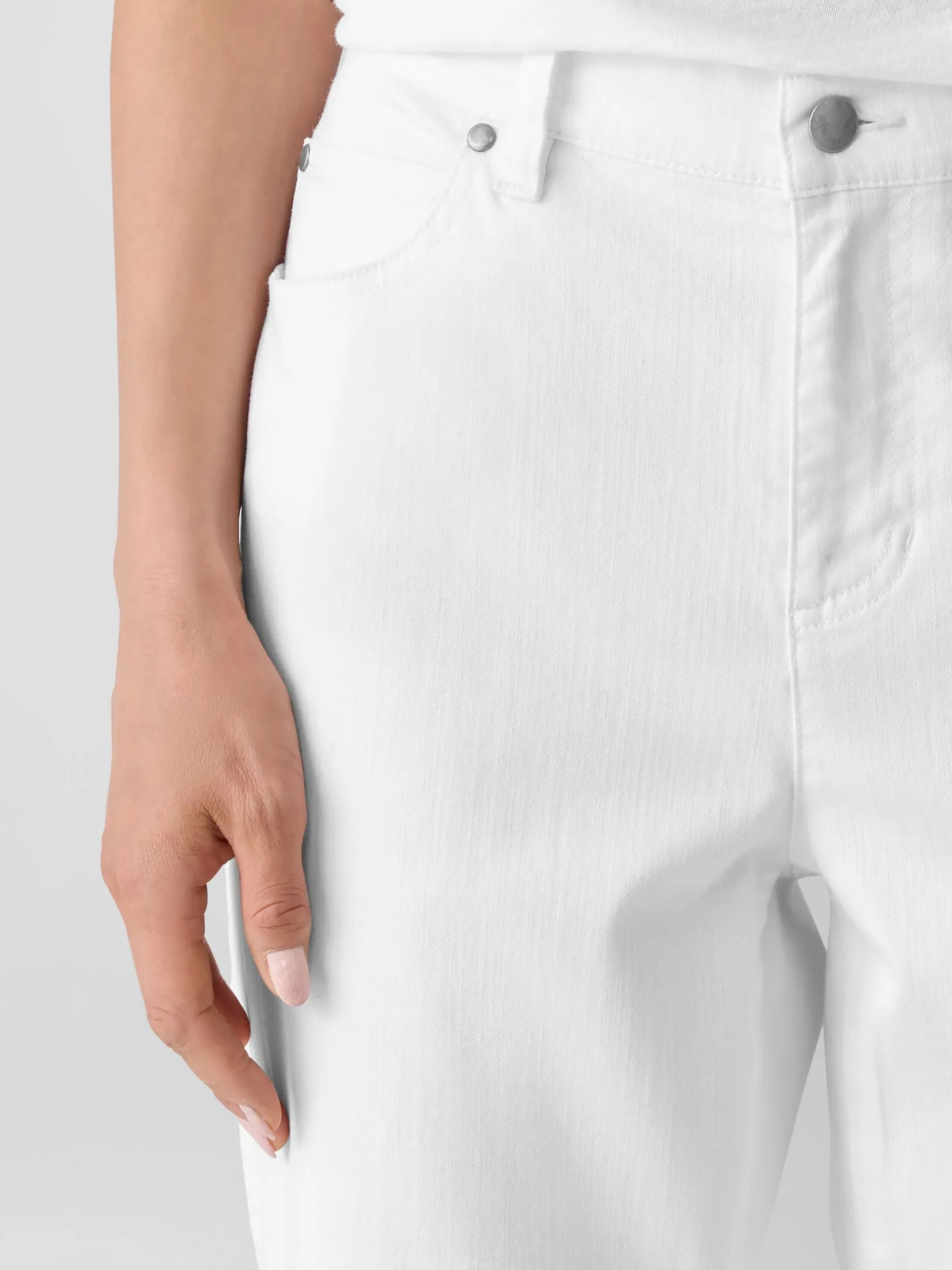 Garment-Dyed Organic Cotton Denim Slim Jean
