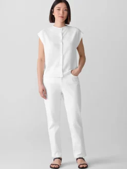 Garment-Dyed Organic Cotton Denim Slim Jean