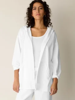 Garment-Dyed Organic Cotton Terry Hooded Jacket