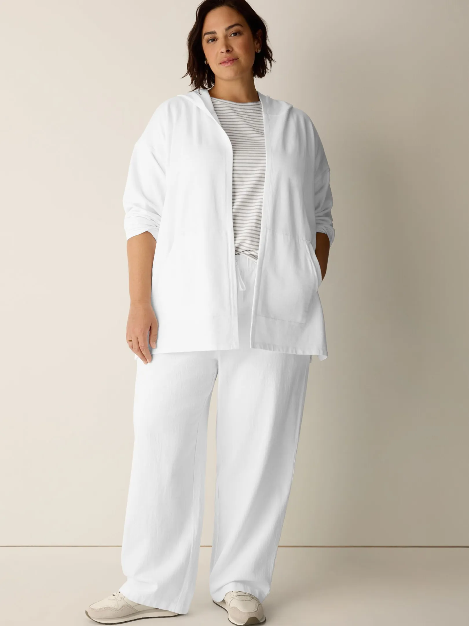 Garment-Dyed Organic Cotton Terry Hooded Jacket