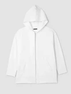 Garment-Dyed Organic Cotton Terry Hooded Jacket
