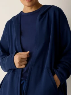 Garment-Dyed Organic Cotton Terry Hooded Jacket