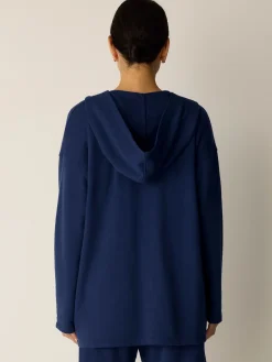 Garment-Dyed Organic Cotton Terry Hooded Jacket