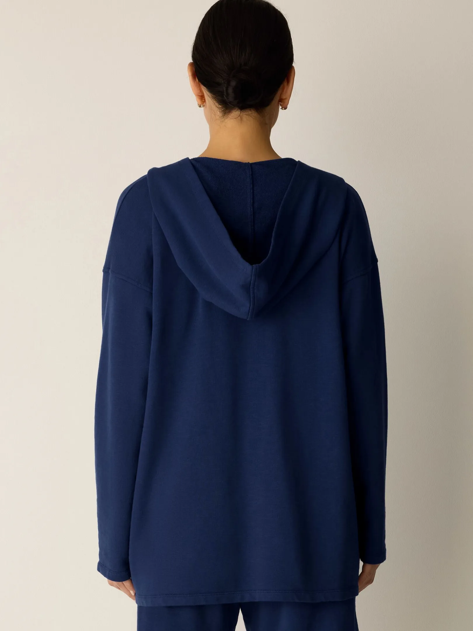 Garment-Dyed Organic Cotton Terry Hooded Jacket