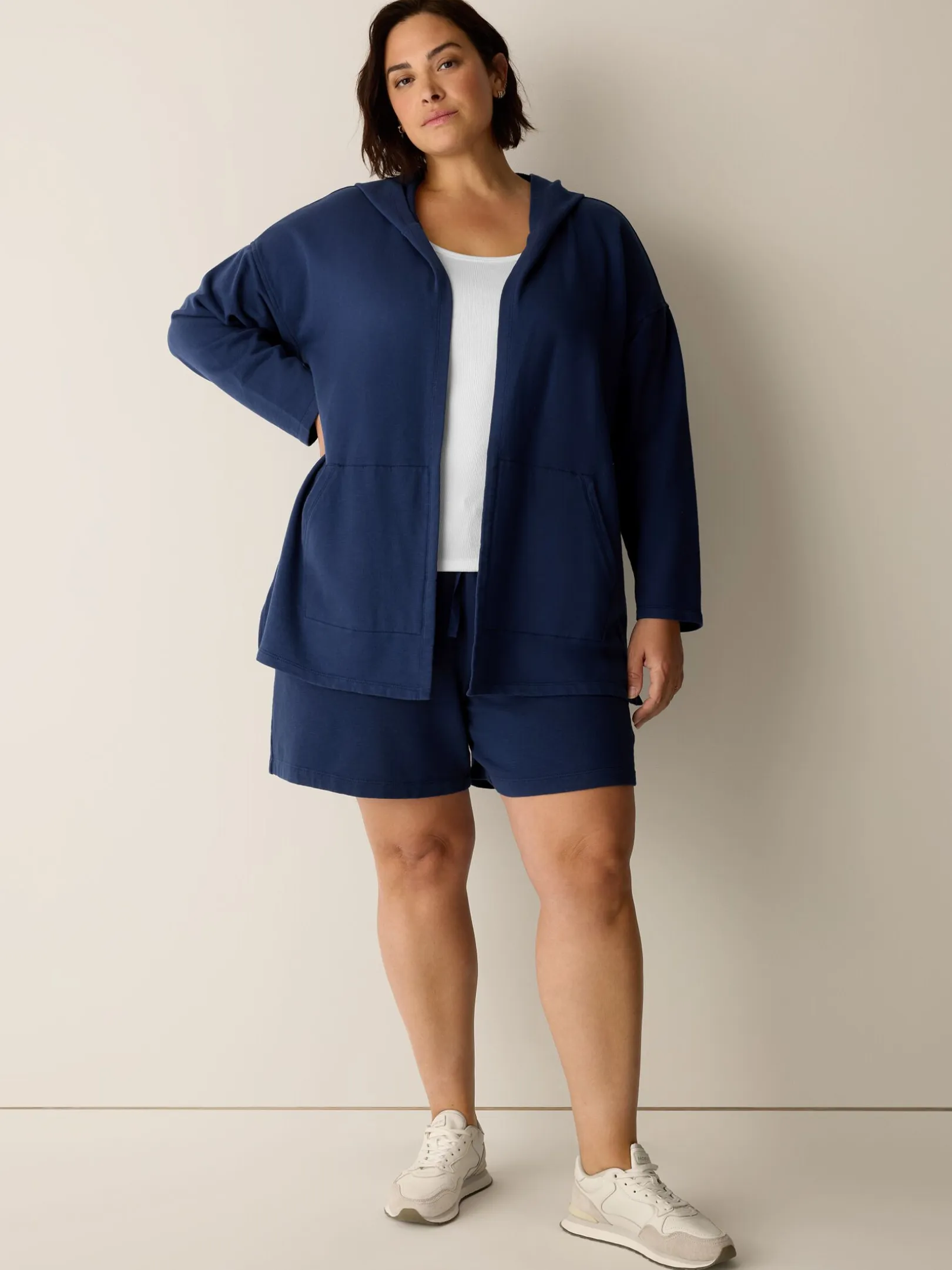 Garment-Dyed Organic Cotton Terry Hooded Jacket