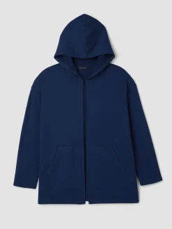 Garment-Dyed Organic Cotton Terry Hooded Jacket