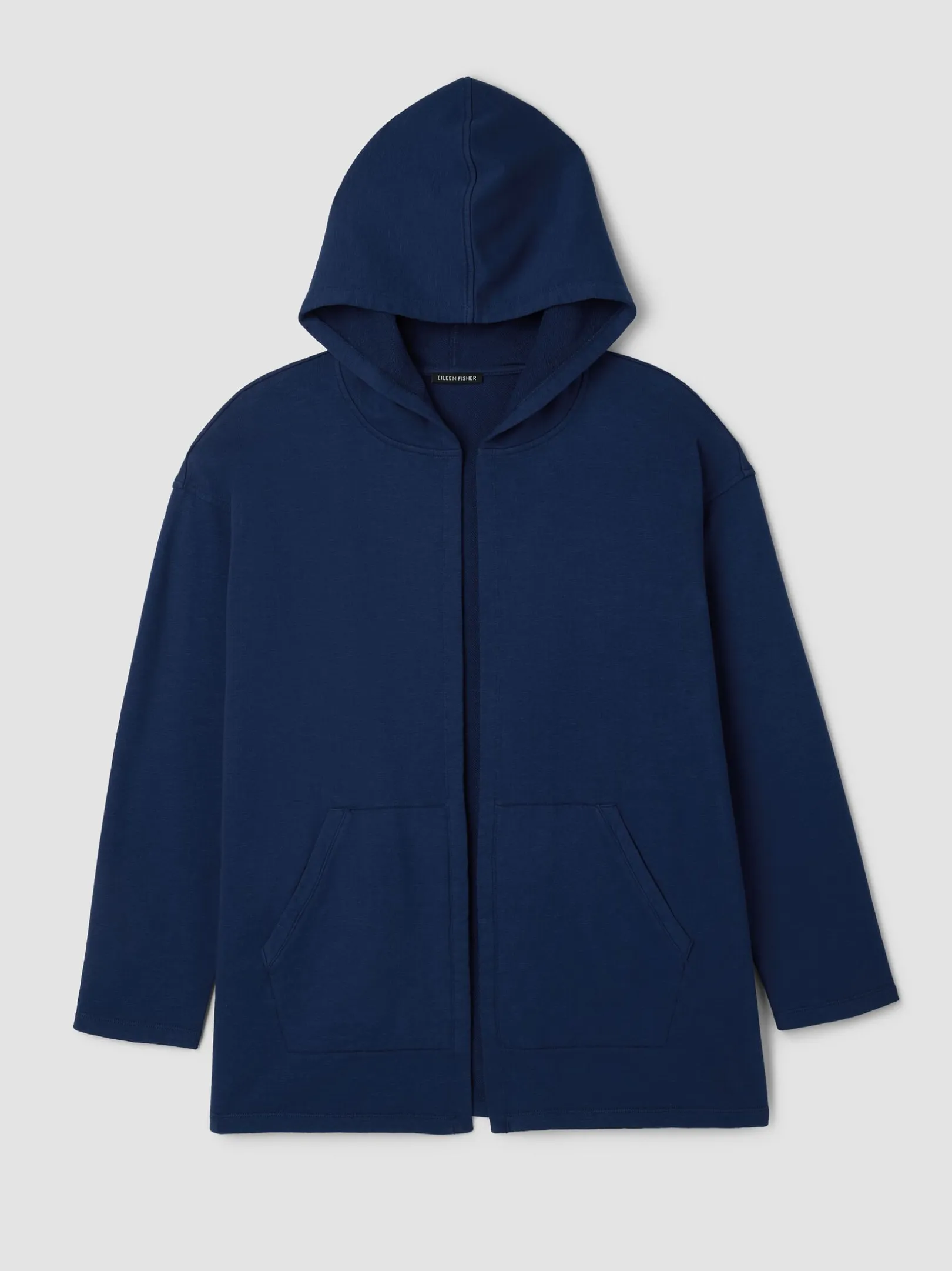 Garment-Dyed Organic Cotton Terry Hooded Jacket