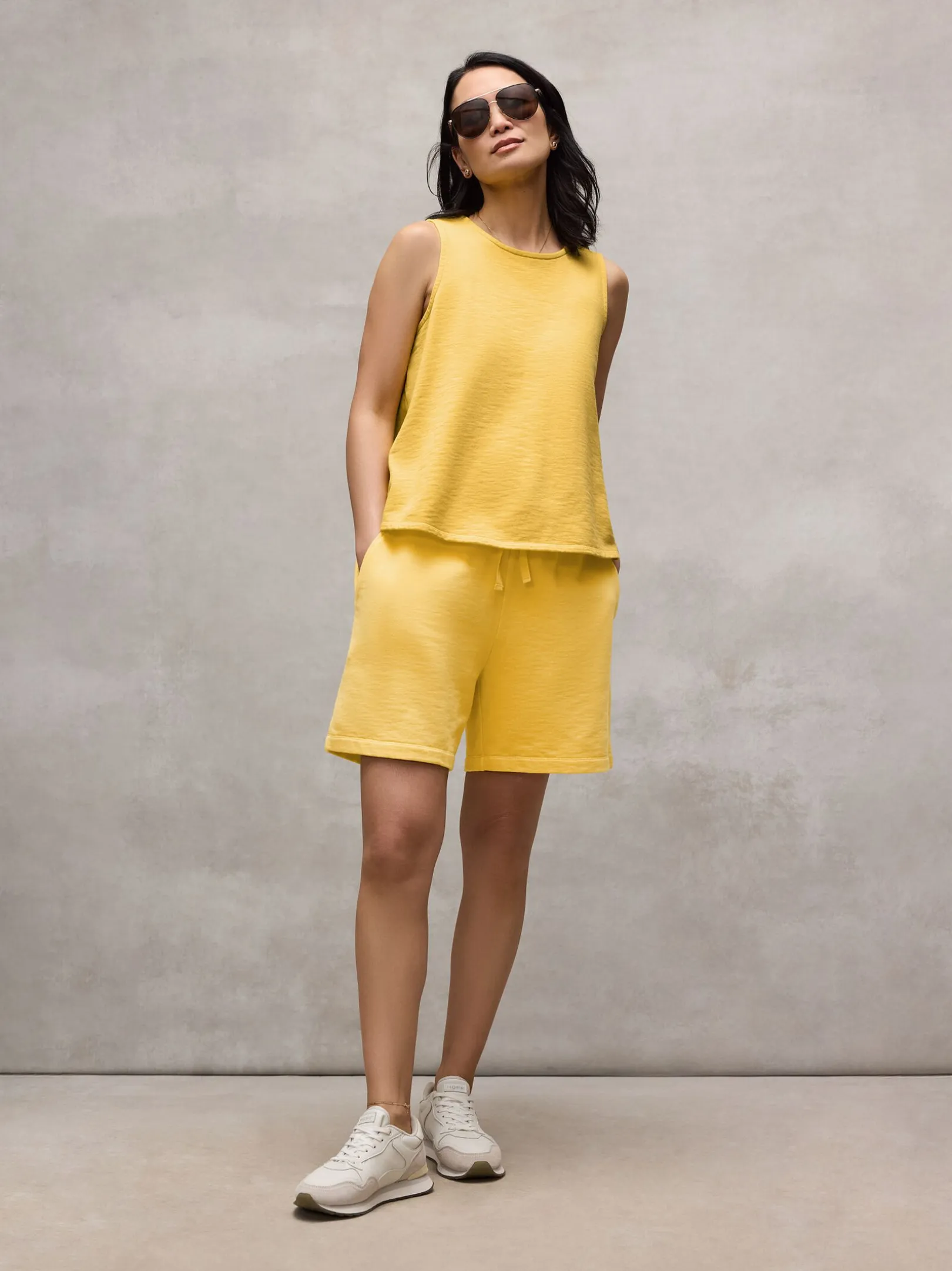 Garment-Dyed Organic Cotton Terry Walking Shorts