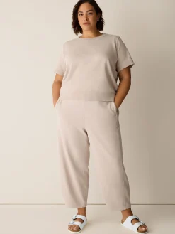 Garment-Dyed Organic Cotton Terry Lantern Pant