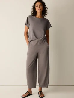 Garment-Dyed Organic Cotton Terry Lantern Pant