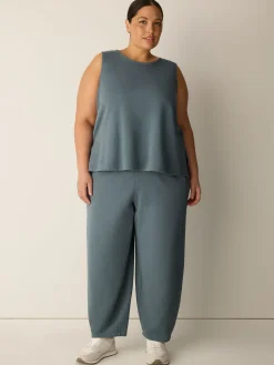 Garment-Dyed Organic Cotton Terry Lantern Pant