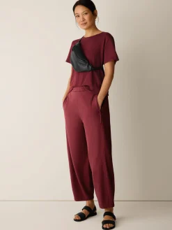 Garment-Dyed Organic Cotton Terry Lantern Pant