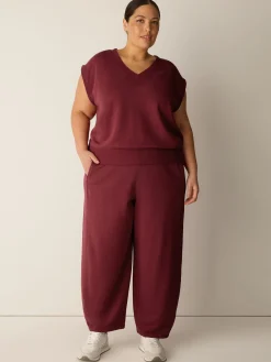 Garment-Dyed Organic Cotton Terry Lantern Pant