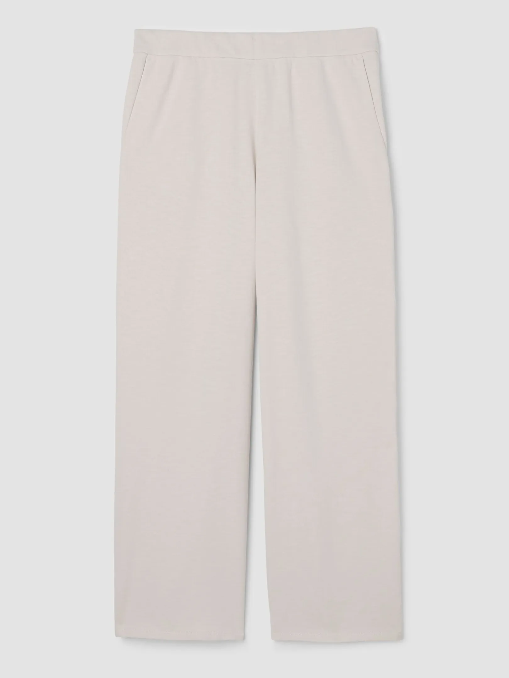 Garment-Dyed Organic Cotton Terry Wide-Leg Pant