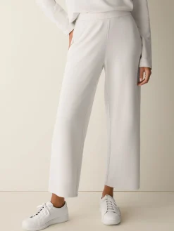 Garment-Dyed Organic Cotton Terry Wide-Leg Pant