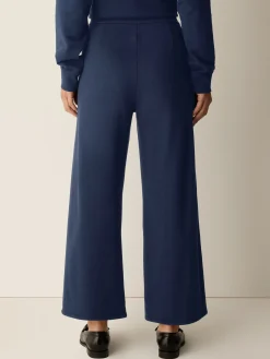 Garment-Dyed Organic Cotton Terry Wide-Leg Pant