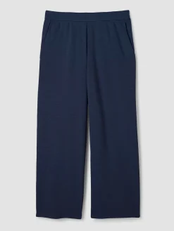 Garment-Dyed Organic Cotton Terry Wide-Leg Pant
