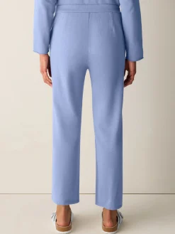 Garment-Dyed Organic Cotton Terry Wide-Leg Pant