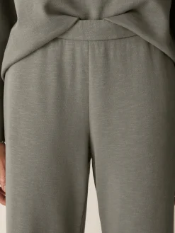 Garment-Dyed Organic Cotton Terry Wide-Leg Pant
