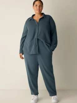 Garment-Dyed Organic Cotton Terry Slouchy Pant
