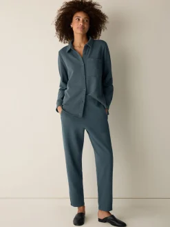 Garment-Dyed Organic Cotton Terry Slouchy Pant