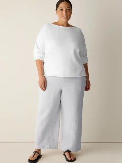 Garment-Dyed Organic Cotton Terry Bateau Neck Box-Top