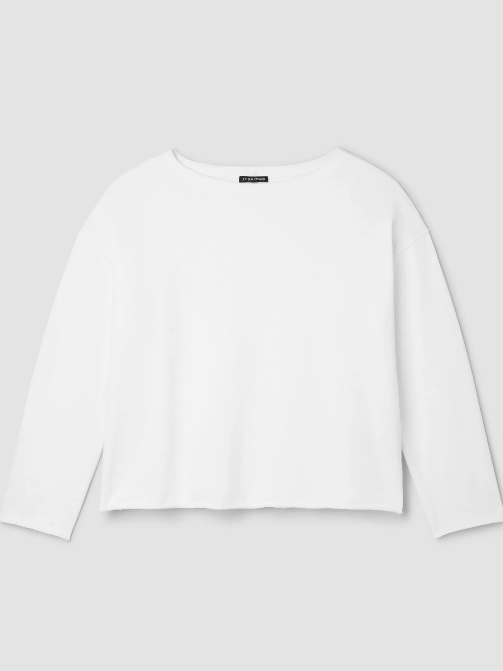 Garment-Dyed Organic Cotton Terry Bateau Neck Box-Top