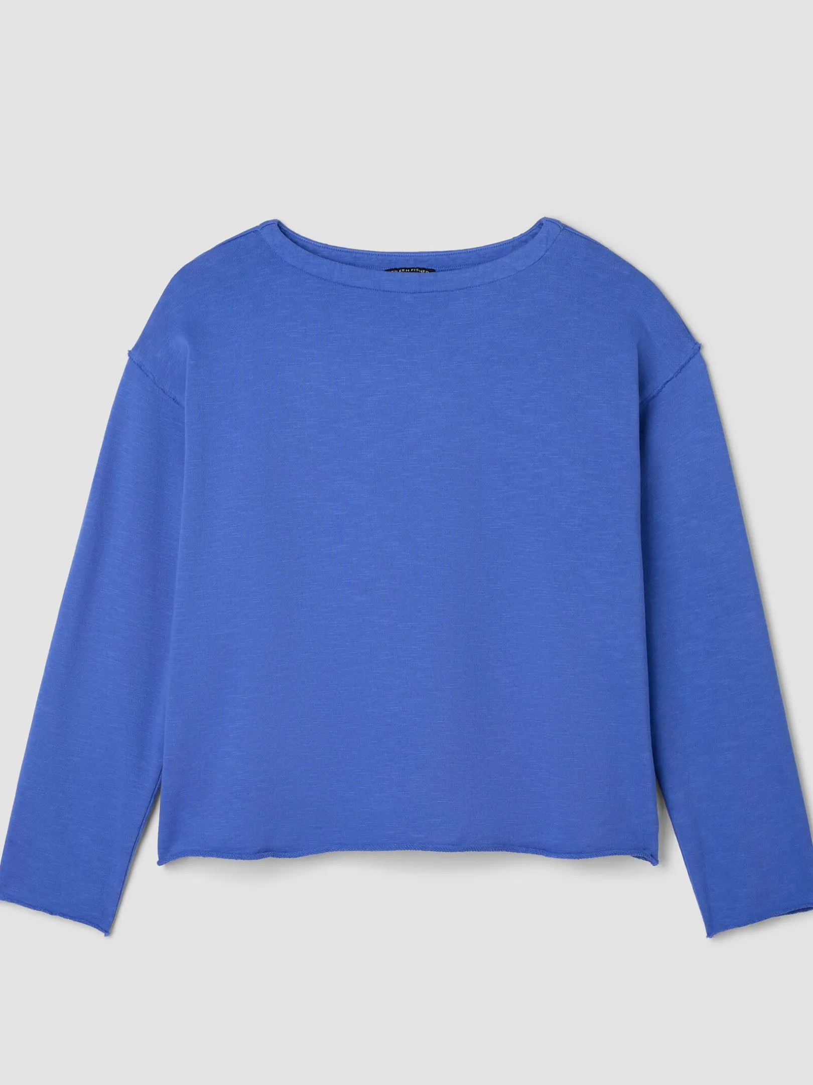 Garment-Dyed Organic Cotton Terry Bateau Neck Box-Top