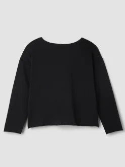 Garment-Dyed Organic Cotton Terry Bateau Neck Box-Top