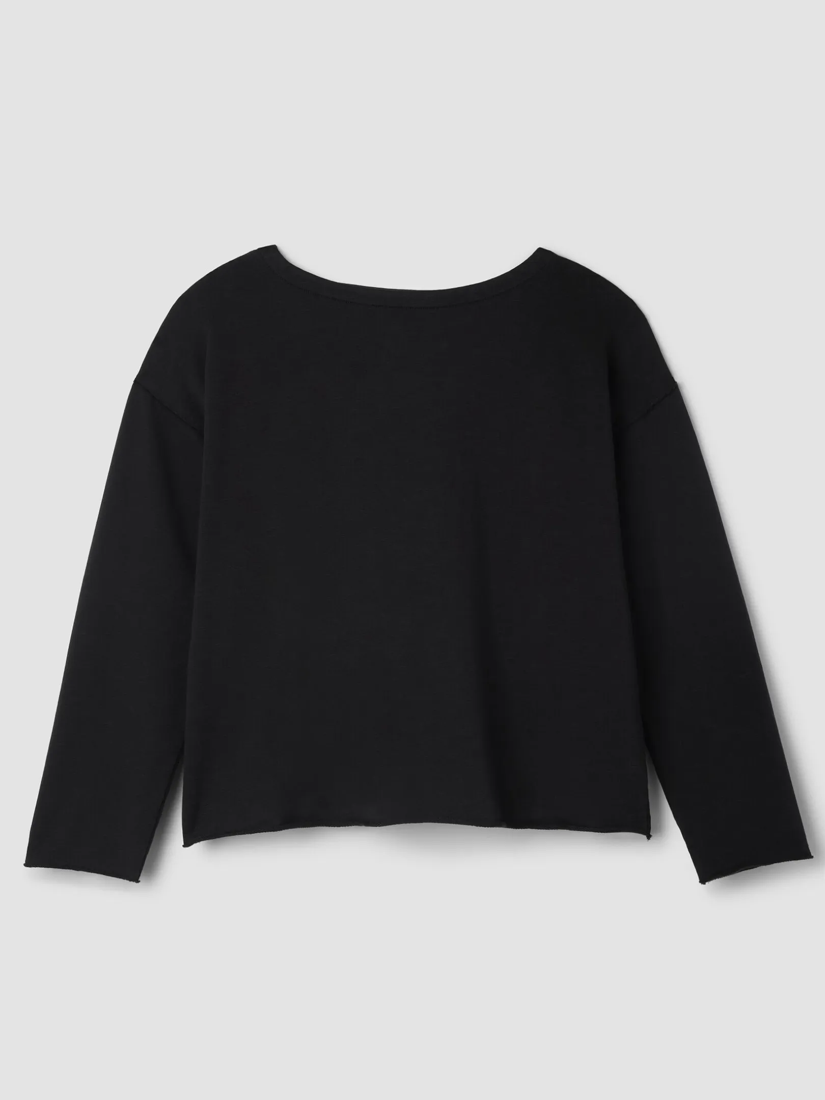 Garment-Dyed Organic Cotton Terry Bateau Neck Box-Top