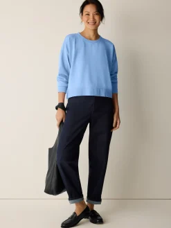 Garment-Dyed Organic Cotton Terry Cropped Box-Top
