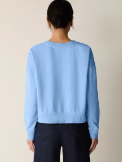 Garment-Dyed Organic Cotton Terry Cropped Box-Top