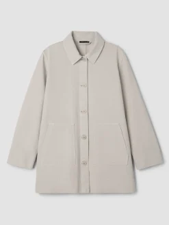 Garment-Dyed Utility Cotton Classic Collar Long Jacket