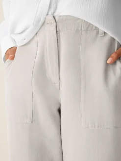 Garment-Dyed Utility Cotton Tapered Pant