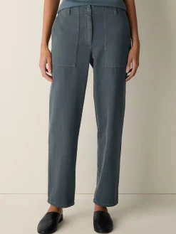Garment-Dyed Utility Cotton Tapered Pant