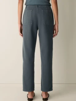 Garment-Dyed Utility Cotton Tapered Pant