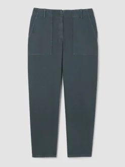 Garment-Dyed Utility Cotton Tapered Pant