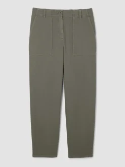 Garment-Dyed Utility Cotton Tapered Pant