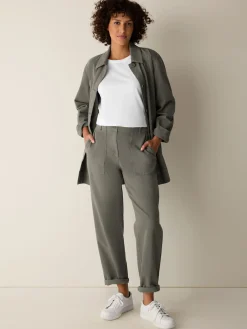 Garment-Dyed Utility Cotton Tapered Pant