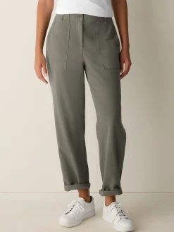 Garment-Dyed Utility Cotton Tapered Pant