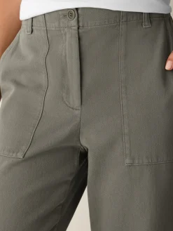 Garment-Dyed Utility Cotton Tapered Pant