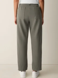Garment-Dyed Utility Cotton Tapered Pant