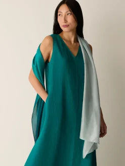 Hand-Dyed Organic Silk Scarf
