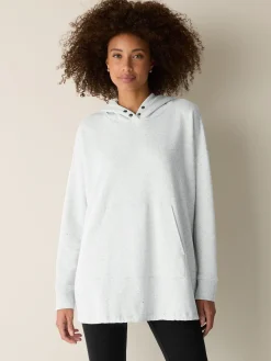 Heathered Fleece Hooded Long Top