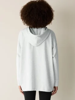Heathered Fleece Hooded Long Top