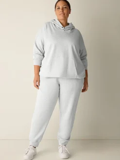 Heathered Fleece Hooded Long Top